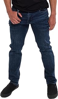 Kenneth Cole REACTION Mens Slim Fit Jeans, 2 Way Stretch Jeans, Slim Fit 5 Pockets, Stretch Denim Pants for Men