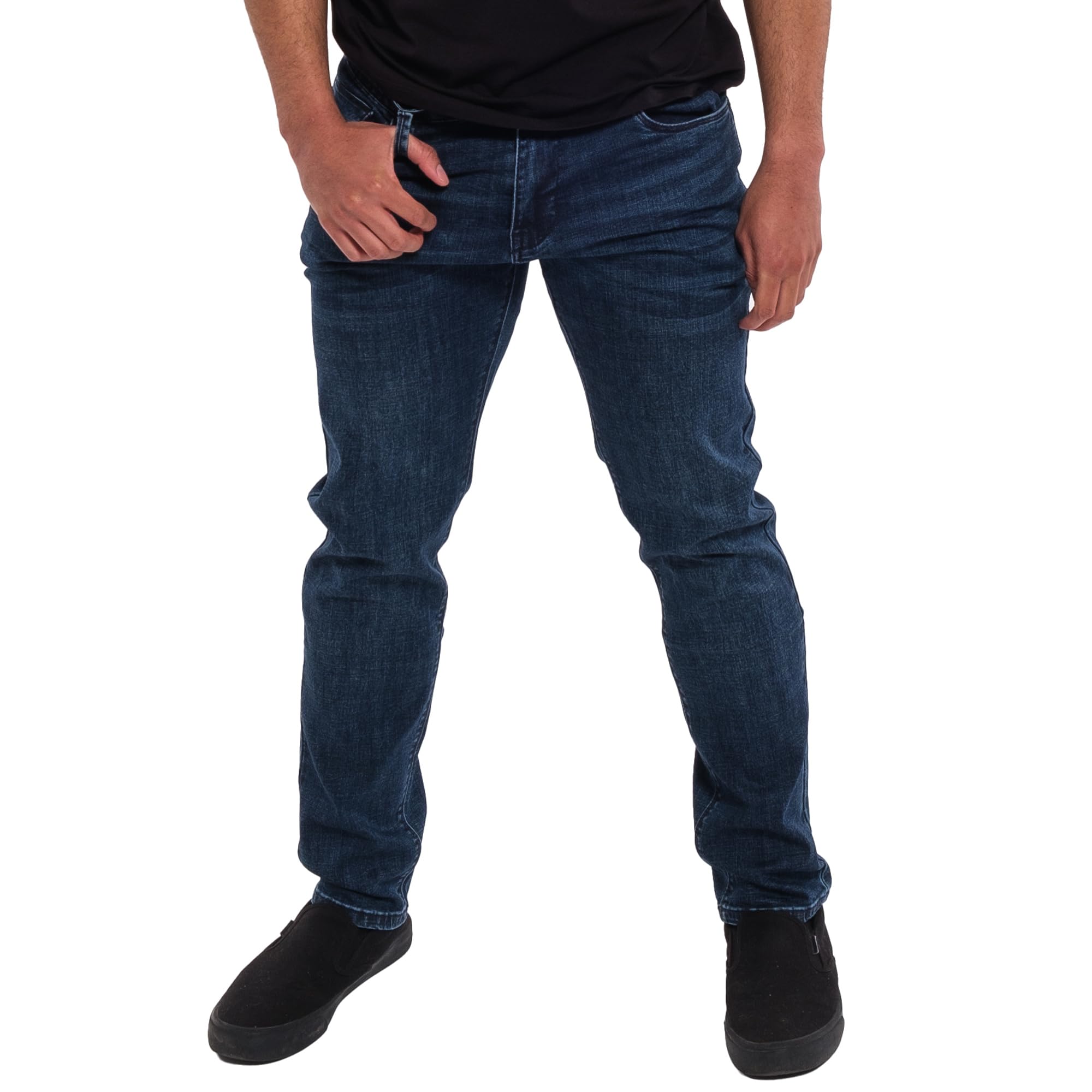 Kenneth Cole REACTION Mens Slim Fit Jeans, 2 Way Stretch Jeans, Slim Fit 5 Pocke