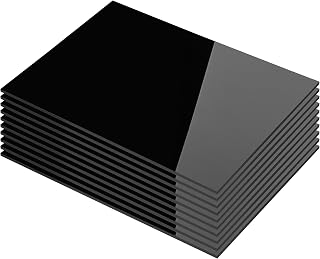 KAITELA Pack of 10 Black Cast Acrylic Sheet 12" x 16" x 1/8" Thick (3mm) | Opaque; Plexiglass Panel; Square; for Craft Projects, Sign, Laser Cutting, Engraving, Photography