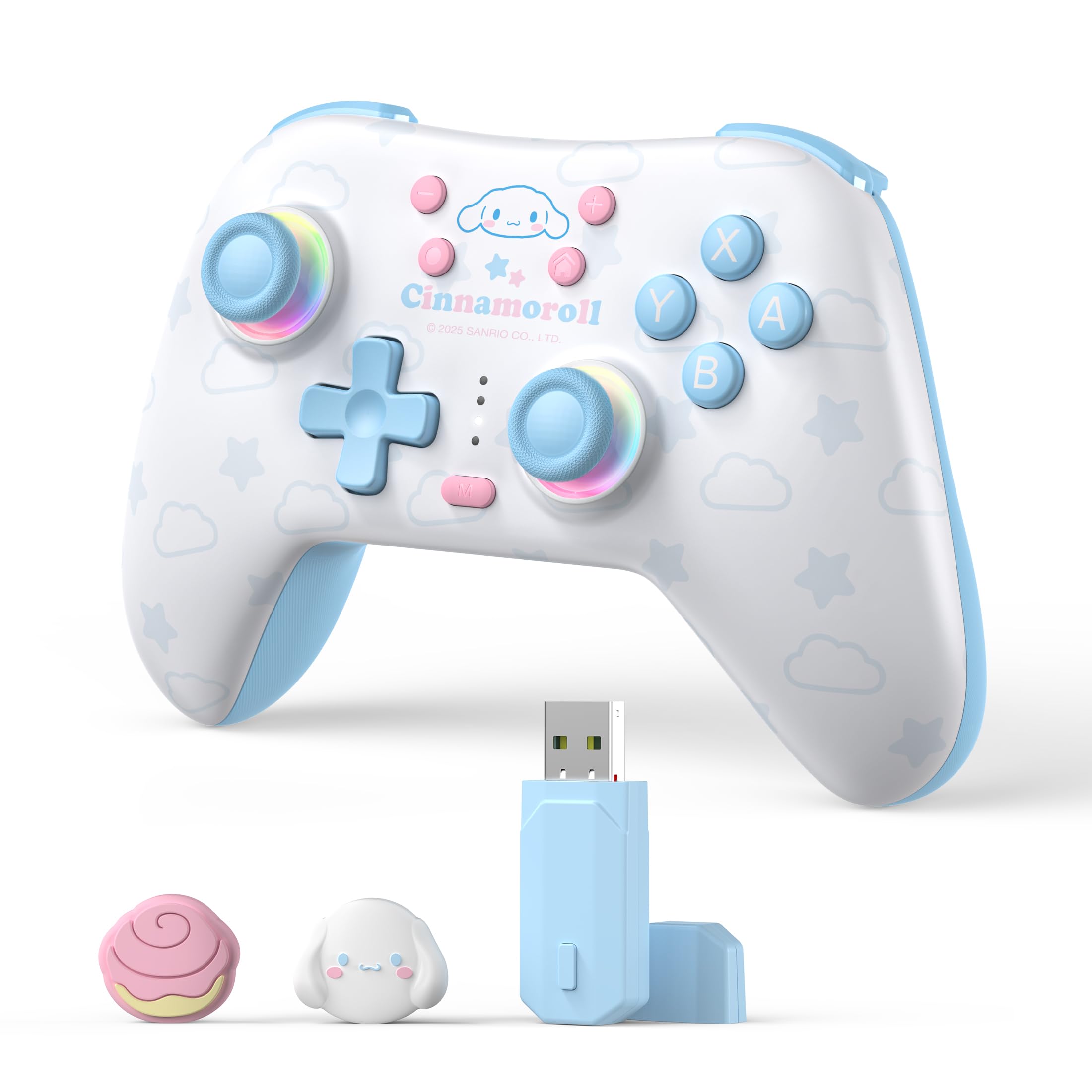 Kuitmor Cinnamoroll Dog Switch Pro Controller, Cute Hall Effect Wireless Gamepad