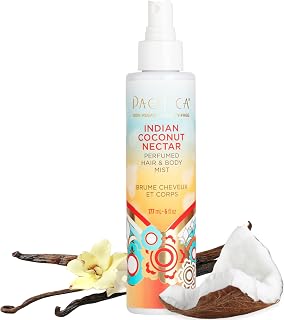 Pacifica Beauty Indian Coconut Nectar Hair &amp; Body Mist, Functional Fragrance For A Calming Experience, Paraben-Free, Vegan &amp; Cruelty-Free, 5 Fl Oz