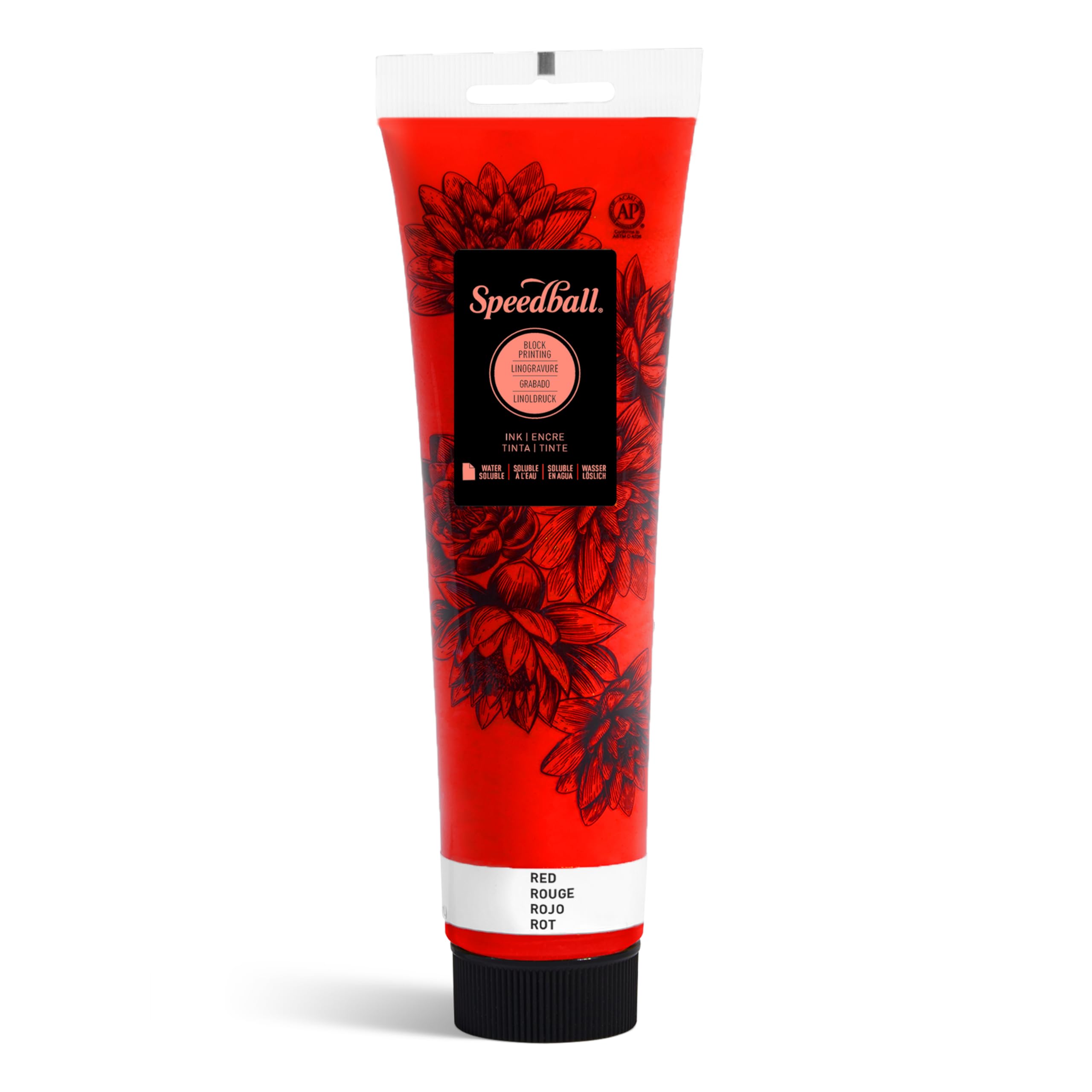 Speedball Water-Soluble Block Printing Ink, 5-Ounce Tube (Red)