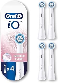 Oral-B iO Series Gentle Care Replacment Brush Head for Oral-B iO Series Electric Toothbrushes, White, 4 count