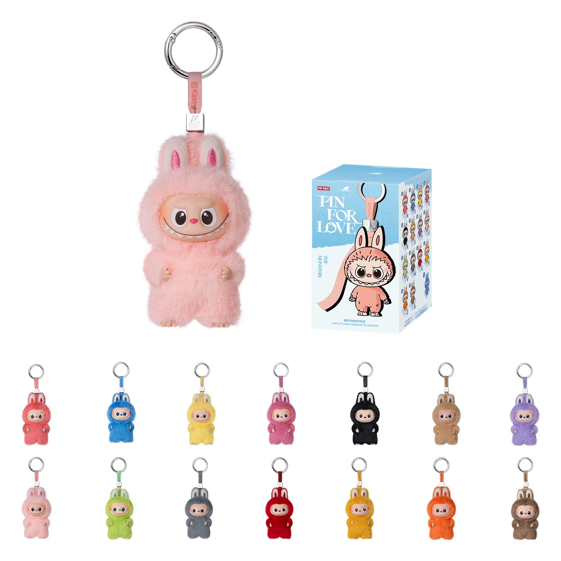 POP MART THE Monster LABUBU Pin for Love (N-Z) Blind Box, Single Box | Mytery Bo