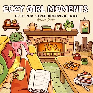 Cozy Girl Moments: Cute POV-Style Coloring Book for Adults and Teens Featuring Everyday Girly Activities for Relaxation