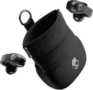 Skullcandy Push 720 Open Wireless Open Ear Bluetooth Earbuds, Headphones, Waterproof, Clip-On Lightweight Design, 30 Hours Battery, Wireless Charging Pouch, Microphone for iPhone Android - True Black