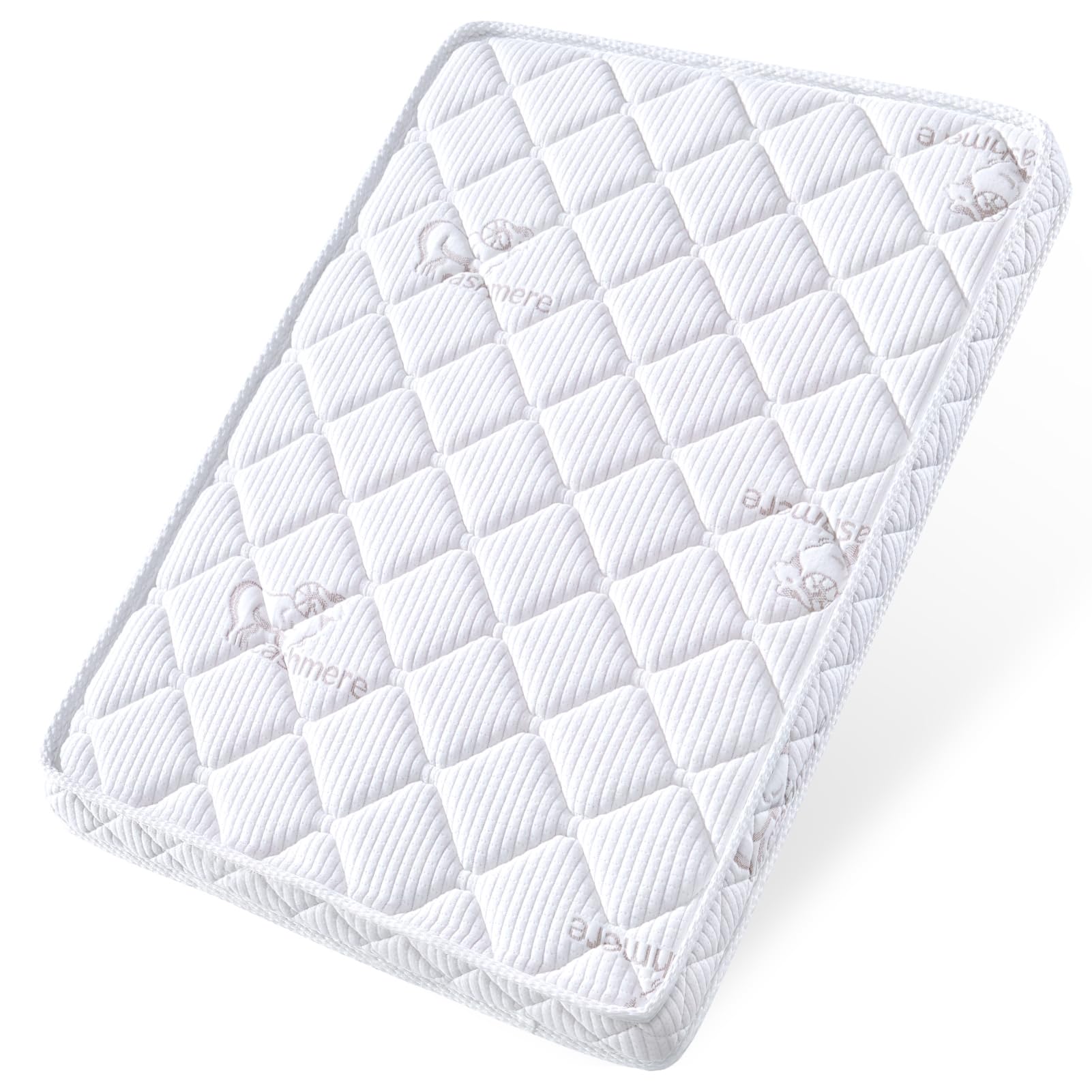 Pack and Play Mattress - 38" x 26"- Premium Knitted Fabric Safety Reinforced Pla