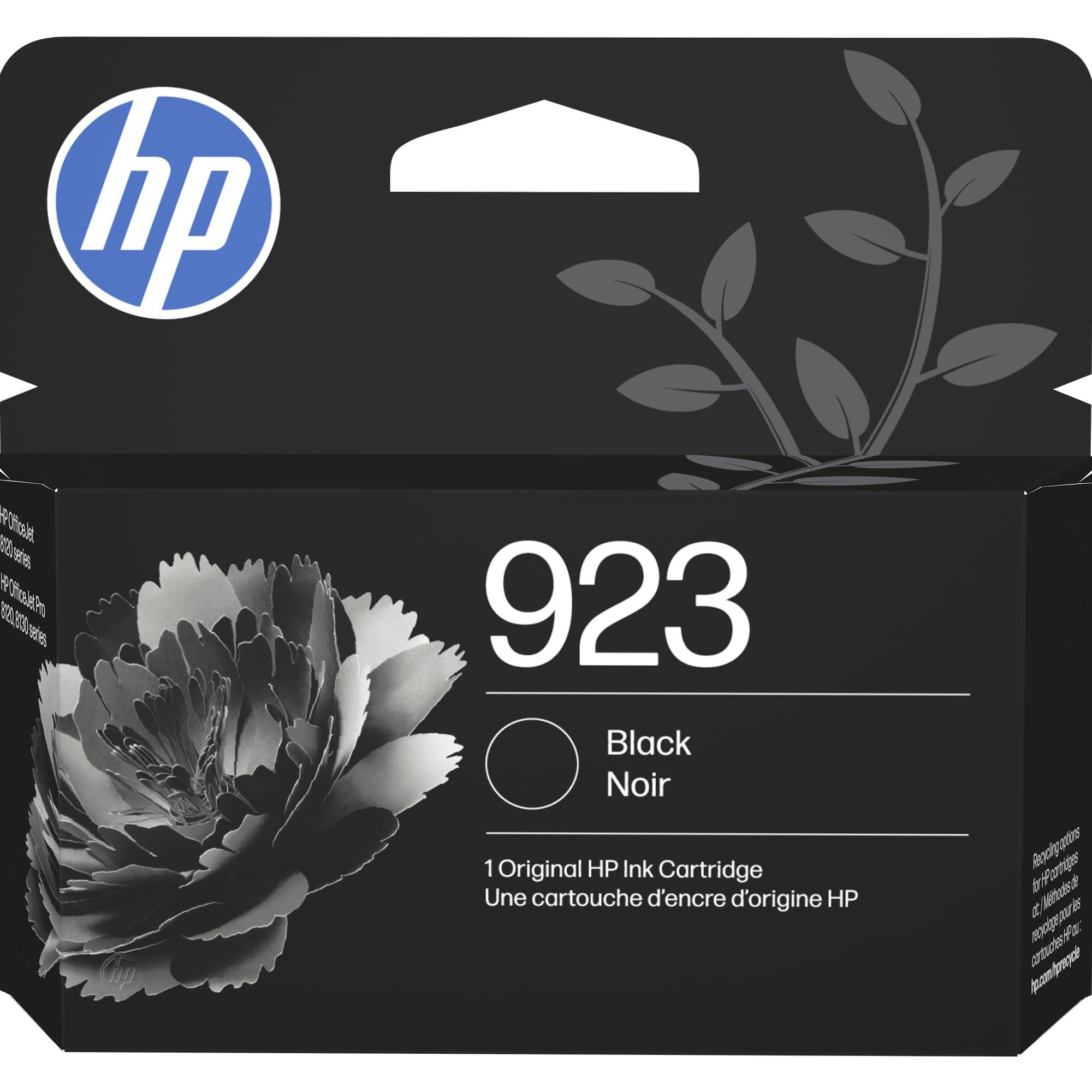 HP 923 Black Ink Cartridge | Works with OfficeJet 8120, Pro 8130 Series | 4K0T3L