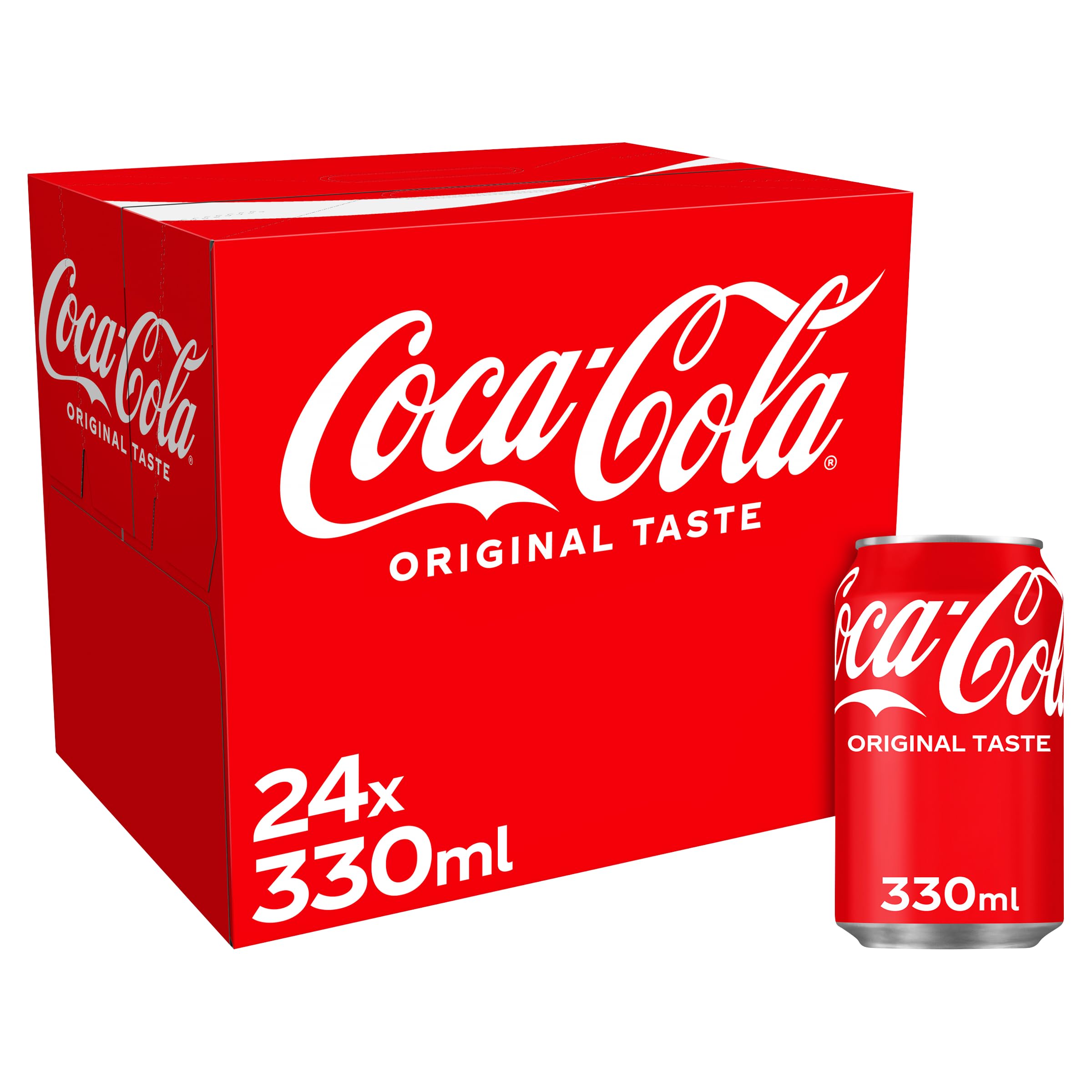 Coca-Cola Original Taste Soft Drink Cans, 24 x 330 mL