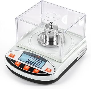 Bonvoisin Laboratory Analytical Scale High Precision Lab Scale Electronic Precision Scale 1mg Digital Jewelry Scale with Windscreen (500g x 0.1g Black)