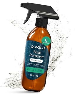 Puracy Stain Remover, Travel and Laundry Stain Cleaner for Clothes, Baby Essentials, Kids Stains, Oil and Fabric Spot Cleaner (Stain Remover Spray, 12 fl oz)