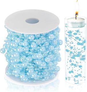 Artificial Pearl String for Floating Candle, Faux Pearl Bead String, 32.8ft