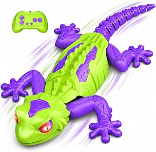 Gralal Wall Climbing Gecko, Rc Robot Lizard Toys for 3-8 Year Old Boys | Crawler Chameleon-360° Rotating, LED Eyes, Rechargeable, Realistic Look & Movement, Fun Gift Idea for Birthday Christmas
