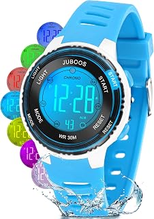 Juboos Kids Digital Watch, Watches for Girls Boys, Children's Waterproof Wrist Watches with Print and Colourful Lights, Toddler Watch with Cat Ears for Boys Girls