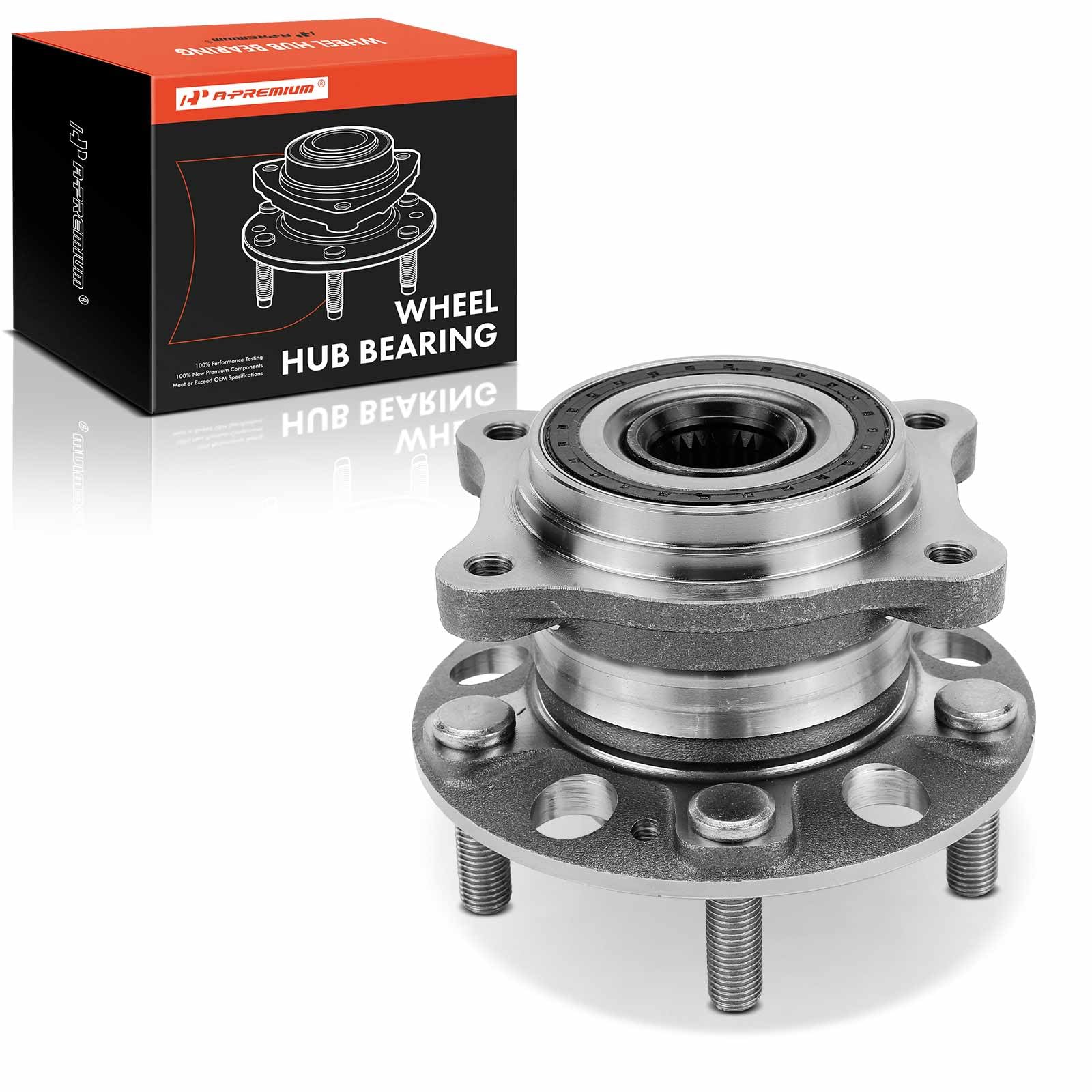 A-Premium Rear Wheel Bearing and Hub Assembly with 5-Lug | Compatible with Kia S
