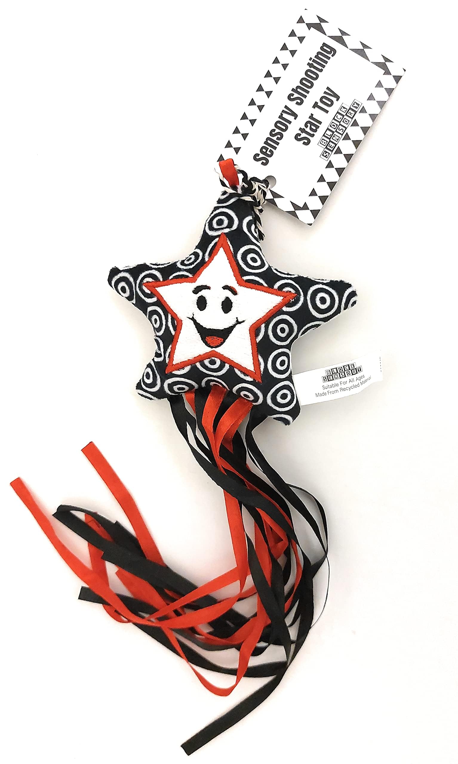 Baby Sensory Star Toy, Black and White | Montessori Toys, Sensory Ribbon and Rat