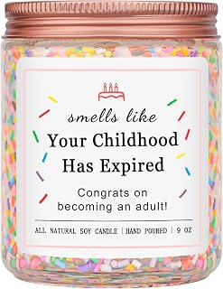Homsolver 18th Birthday Gifts for Girls, 18th Birthday Decorations Candle | 18 Year Old Birthday Gifts for Daughter, Friend, Sister, Niece, Creamy Vanilla with Sprinkles