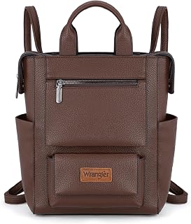 Wrangler Backpack Purse for Women Convertible Backpack Vegan Leather Ladies Anti Theft Backpack
