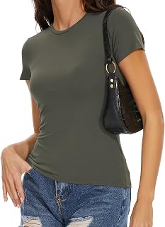 Women Summer Short Sleeve Slim Fit T Shirt Loose Fit Outing