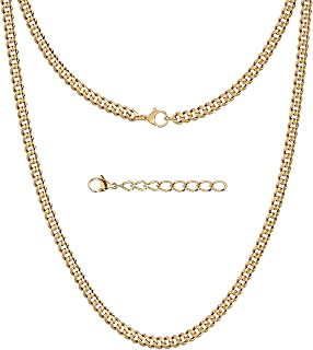 Silvadore Gold or Silver Chain for Men - Cuban Link Mens Necklace (2/4/6mm)