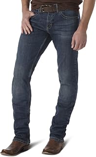 Wrangler Mens 44 Slim Straight Light Wash Jeans
