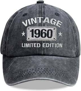 Vintage 1925-2005 Limited Edition Hats for Men Women, Personalized 20th-100th Birthday Gifts for Dad Mom Retirement