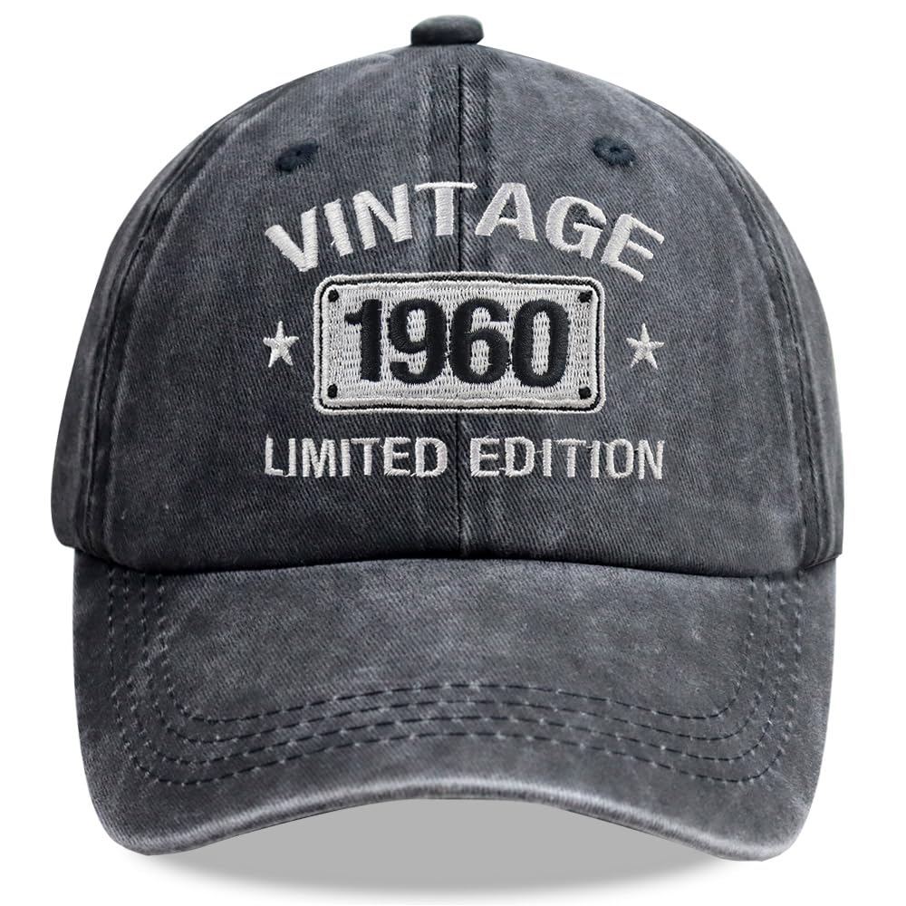 Vintage 1925-2005 Limited Edition Hats for Men Women, Personalized 20th-100th Bi