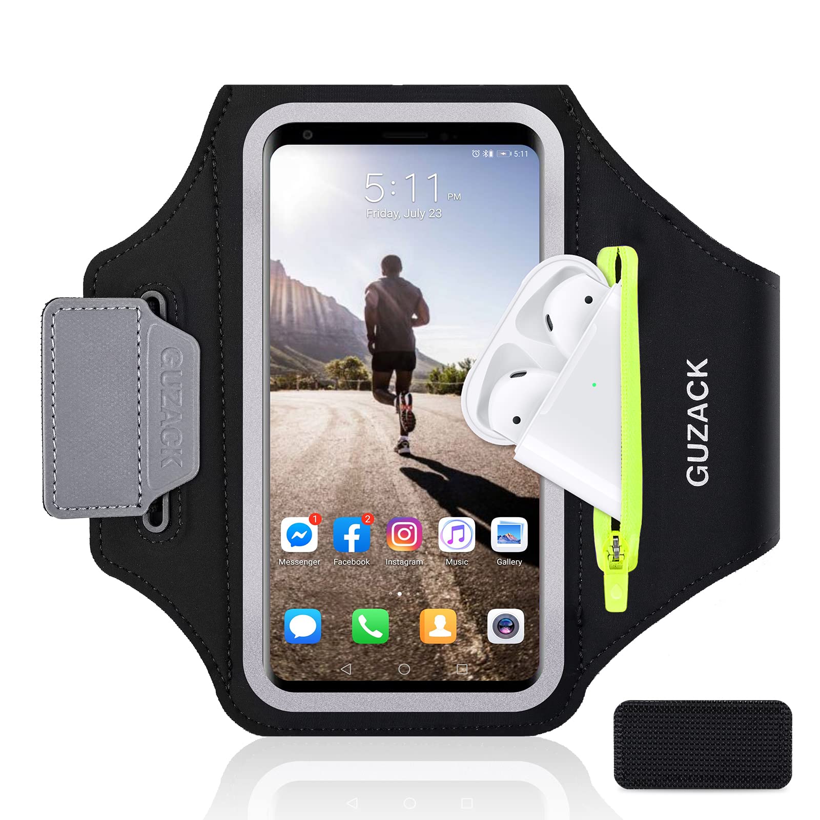 GUZACK Running Armband for iPhone 18 Pro Max 17 16 15 14 13, Galaxy S26/S25/S24/