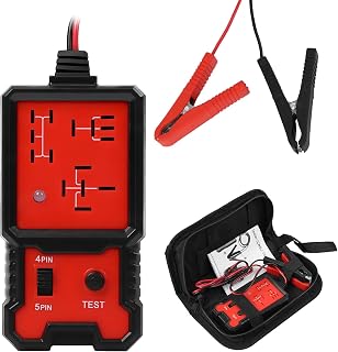 Stanew Portable 12V Car Relay Tester Kit - Handheld Diagnostic Tool with Clips for Auto Repair, Battery Relay Detector Checker with Storage Bag