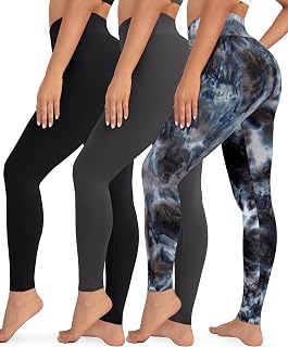VALANDY Creamlush 3 Pack High Waisted Leggings for Women