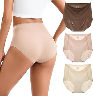 INNERSY Seamless Underwear for Women High Waisted No Show Quick Dry Panties 3-Pack