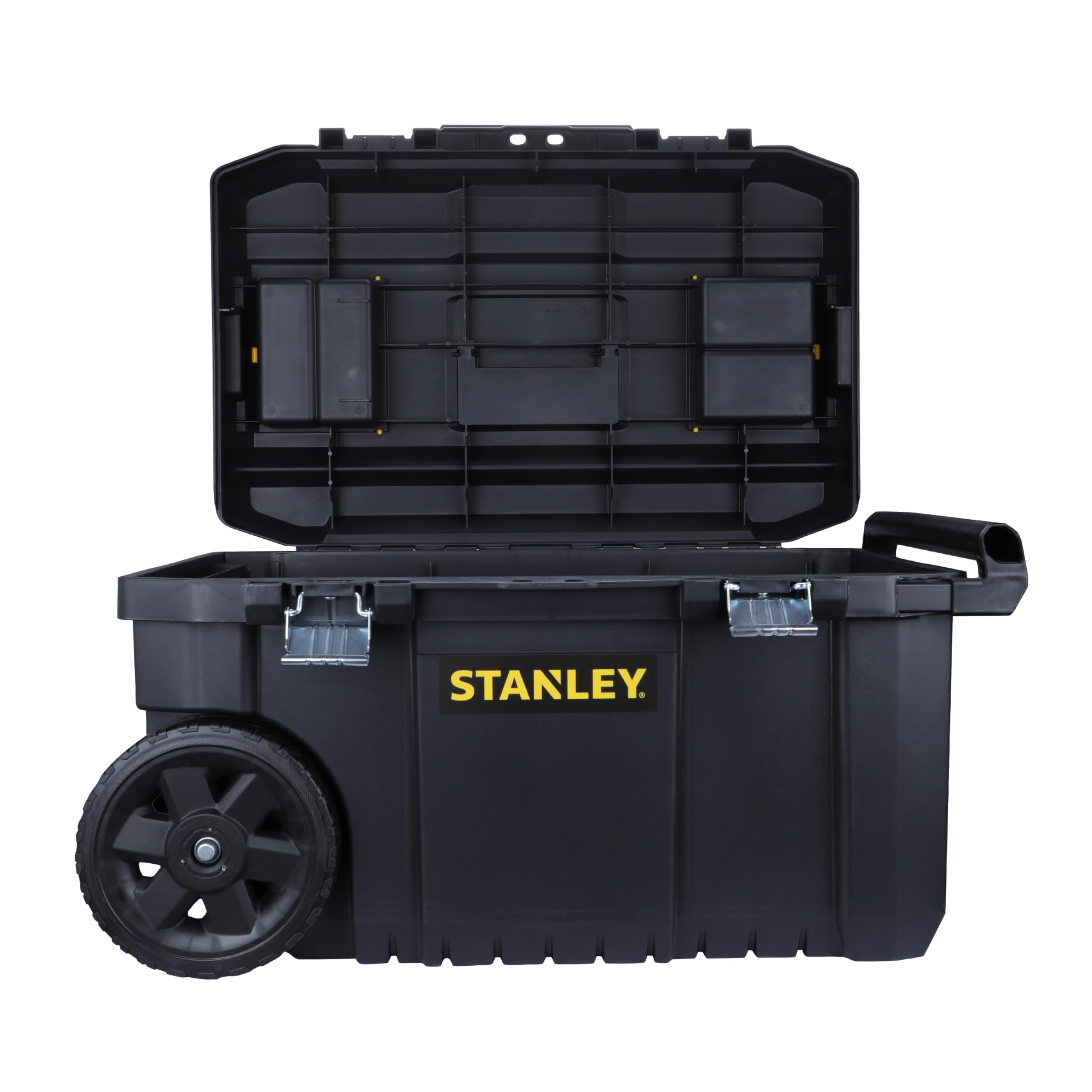 STANLEY Rolling Toolbox Chest with Heavy Duty Metal Latch, 2 Lid Organisers for 