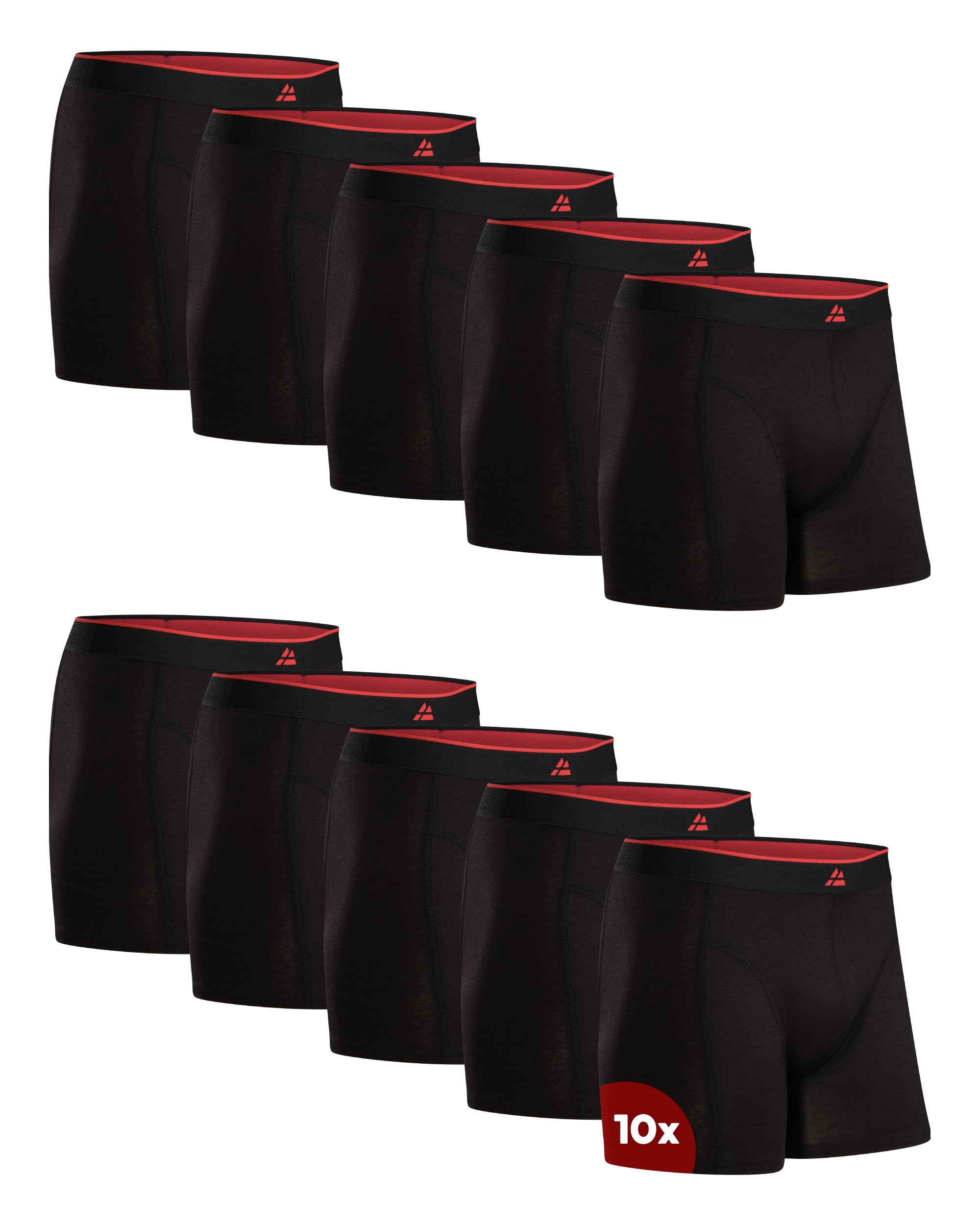 DANISH ENDURANCE Men's Bamboo Boxer Shorts, with or without Fly, Pack of 6 or 10