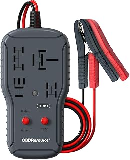 OBDResource 12V/24V Automotive Relay Tester | Handheld Car Diagnostic Tool with Battery Clips for 4 & 5 Pin Relays, DIY Car Relay Tester Kit for Auto Repair