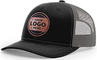 Custom Trucker Leather Patch Hat Laser Engraved