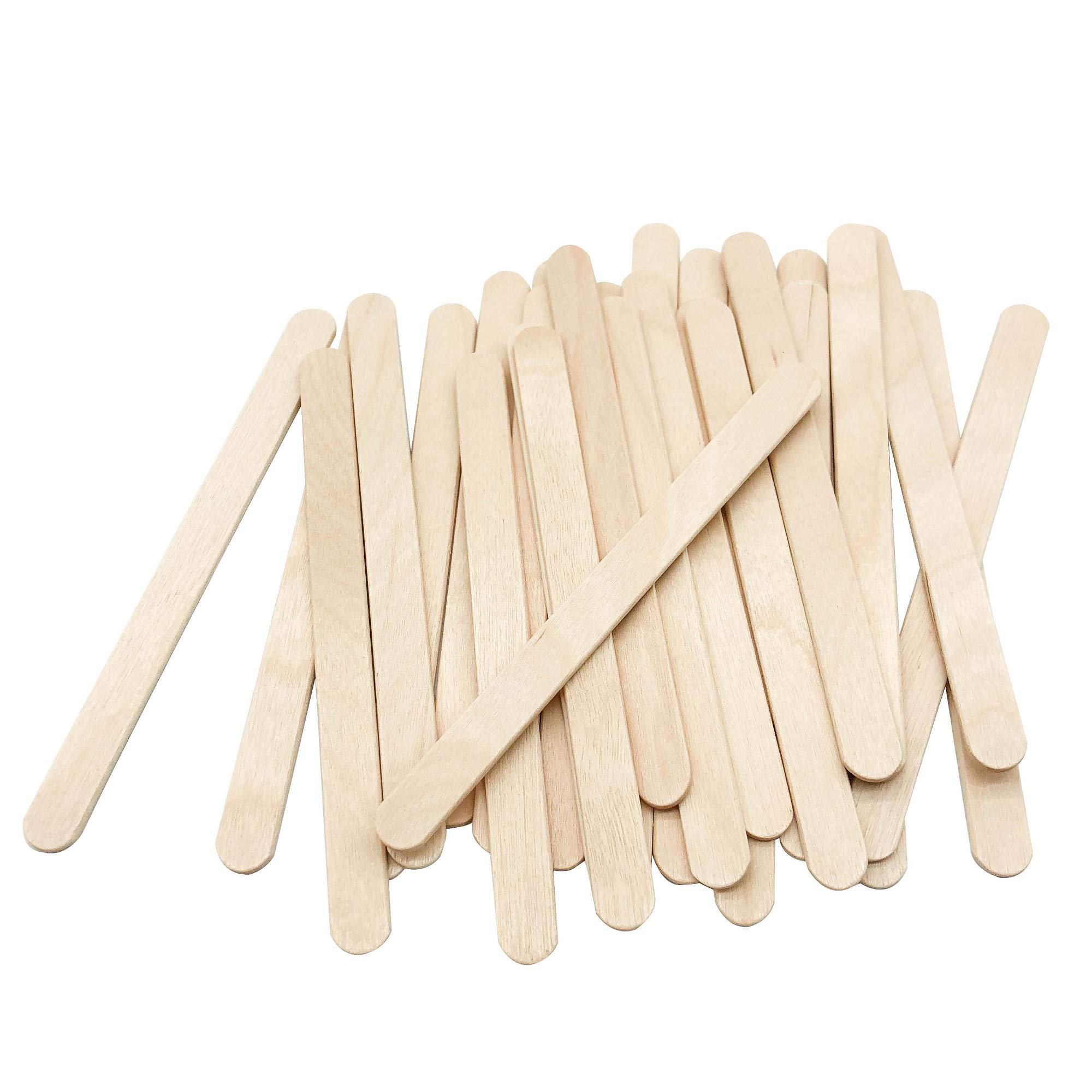 KTOJOY 200 Pcs Craft Sticks Ice Cream Sticks Natural Wood Popsicle Craft Sticks 