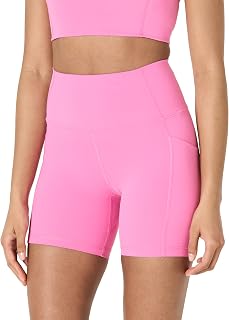 Amazon Essentials FormFlex Ultra Soft Active Cycling Shorts with Pockets, High Waist