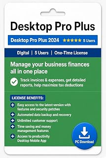 Quick-Book Desktop Pro Plus For Windows PC | Amazon Message Delivery (Within 3 hours) | 5-USERS | NO DVD/USB | Lifetime |100% Money Back GUarantee