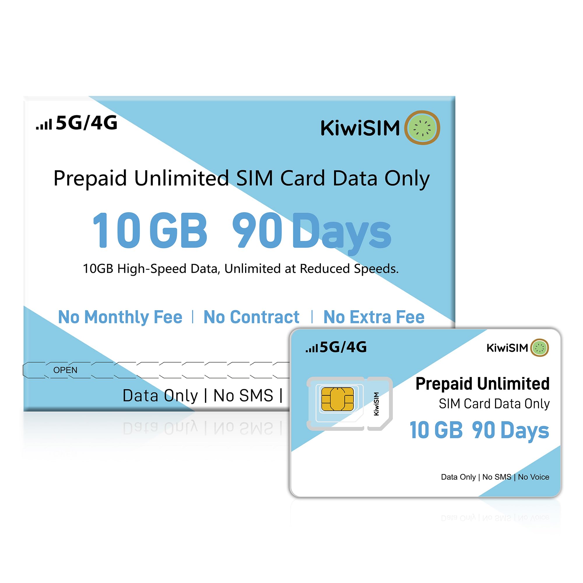 Prepaid Data SIM Card USA - 10GB High Speed 5G/4G LTE | then Unlimited at 256Kbp