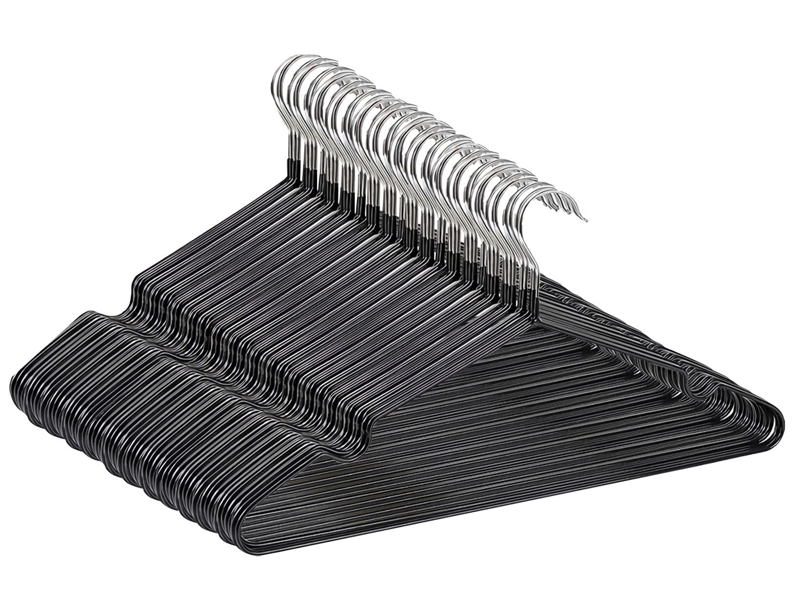 AUV Hangers, 100-Piece Pack, Non-Slip Hangers, Special Rubberized PVC, For Dry a