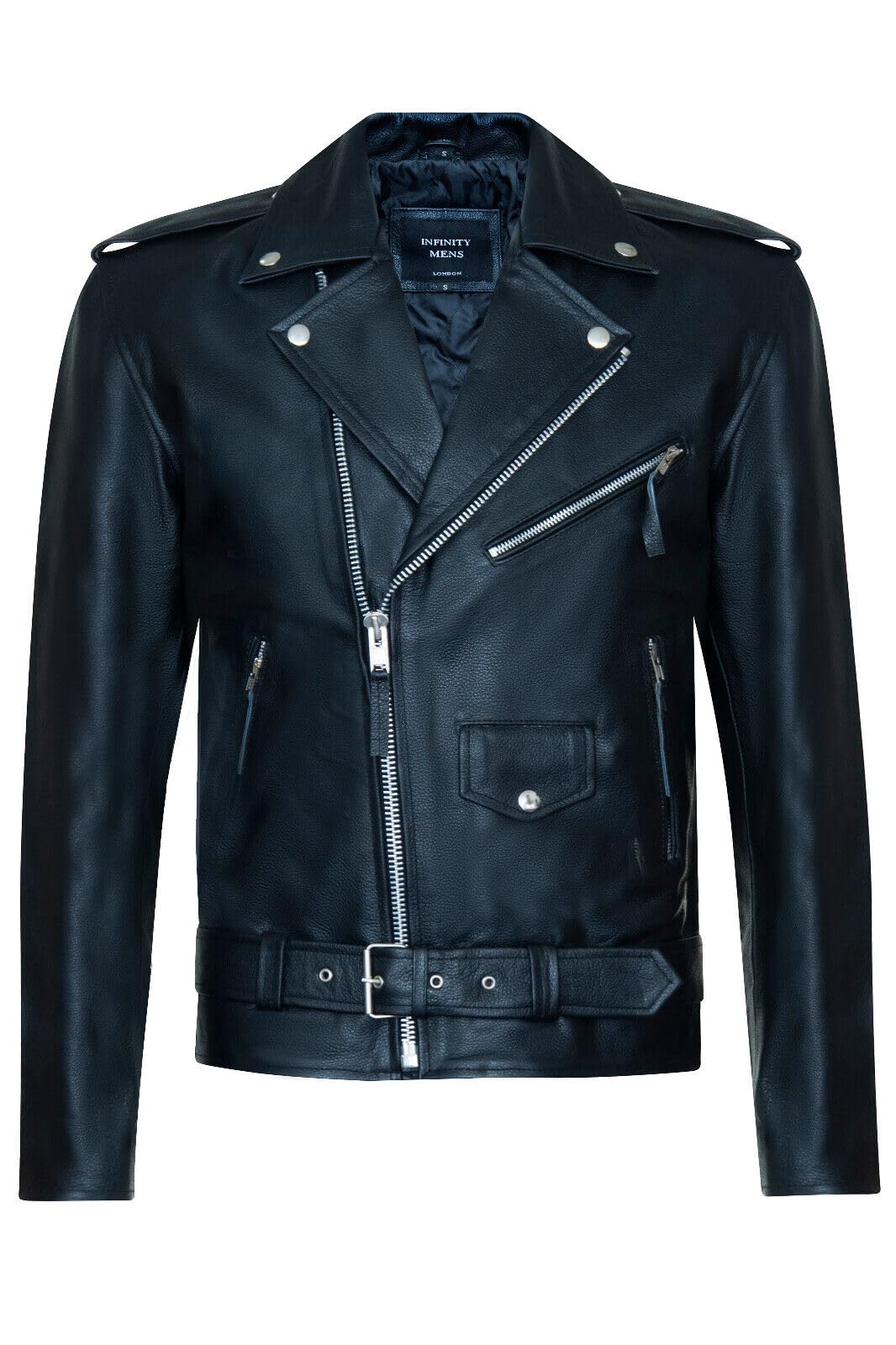 Infinity Leather FRINGE Hide Bender Men's Tassled Brando Leather Motorcycle Jack