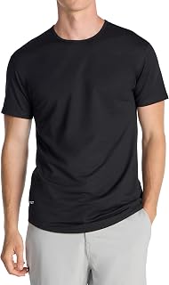 BYLT Mens Drop-Cut Men's T Shirt, Slim Fit Plain Tshirts for Men
