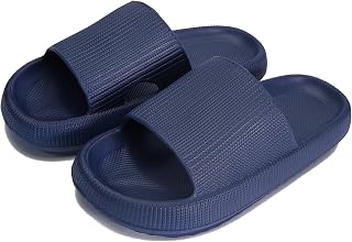 rosyclo Cloud Slippers Women Men Massage Shower Bathroom Non Slip Quick Dry Open Toe Super Soft Comfortable Thick Sole Home House Cloud Cushion Slide Sandals Indoor & Outdoor Platform Shoes