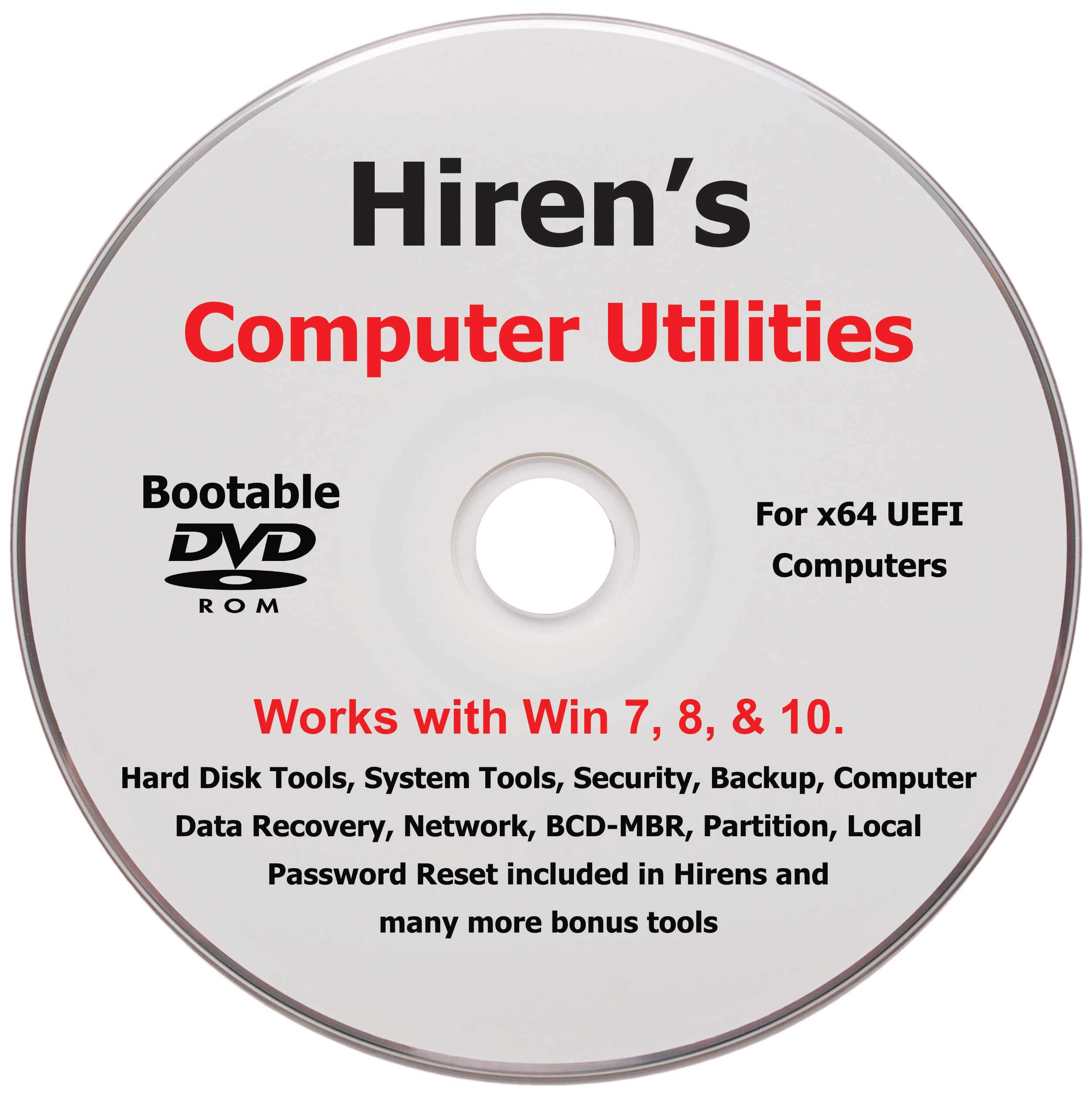 HIRENS BOOT DVD x64 UEFI - Top Computer Utilities in 2026 to Repair Fix Restore 