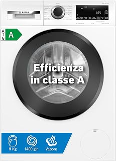 Bosch WGG244Z0IT Series 6 Washing Machine 9 kg 1400 RPM White | Washing machine with steam, load recognition system, anti-stain system, silent motor with 10 years service