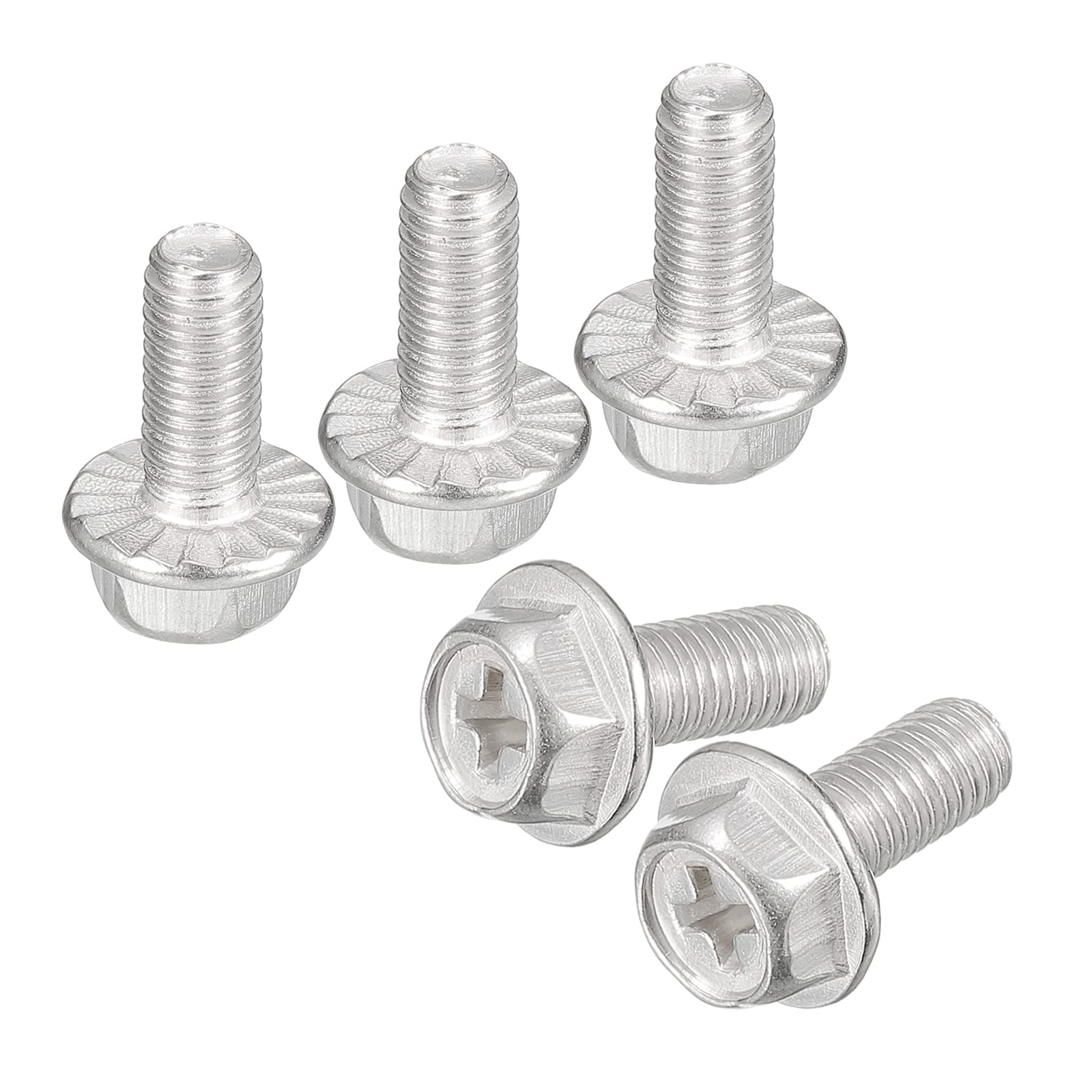 M5 x 12mm Phillips Hex Head Cap Screws 10 PCS 304 Stainless Steel Hex Head Phill