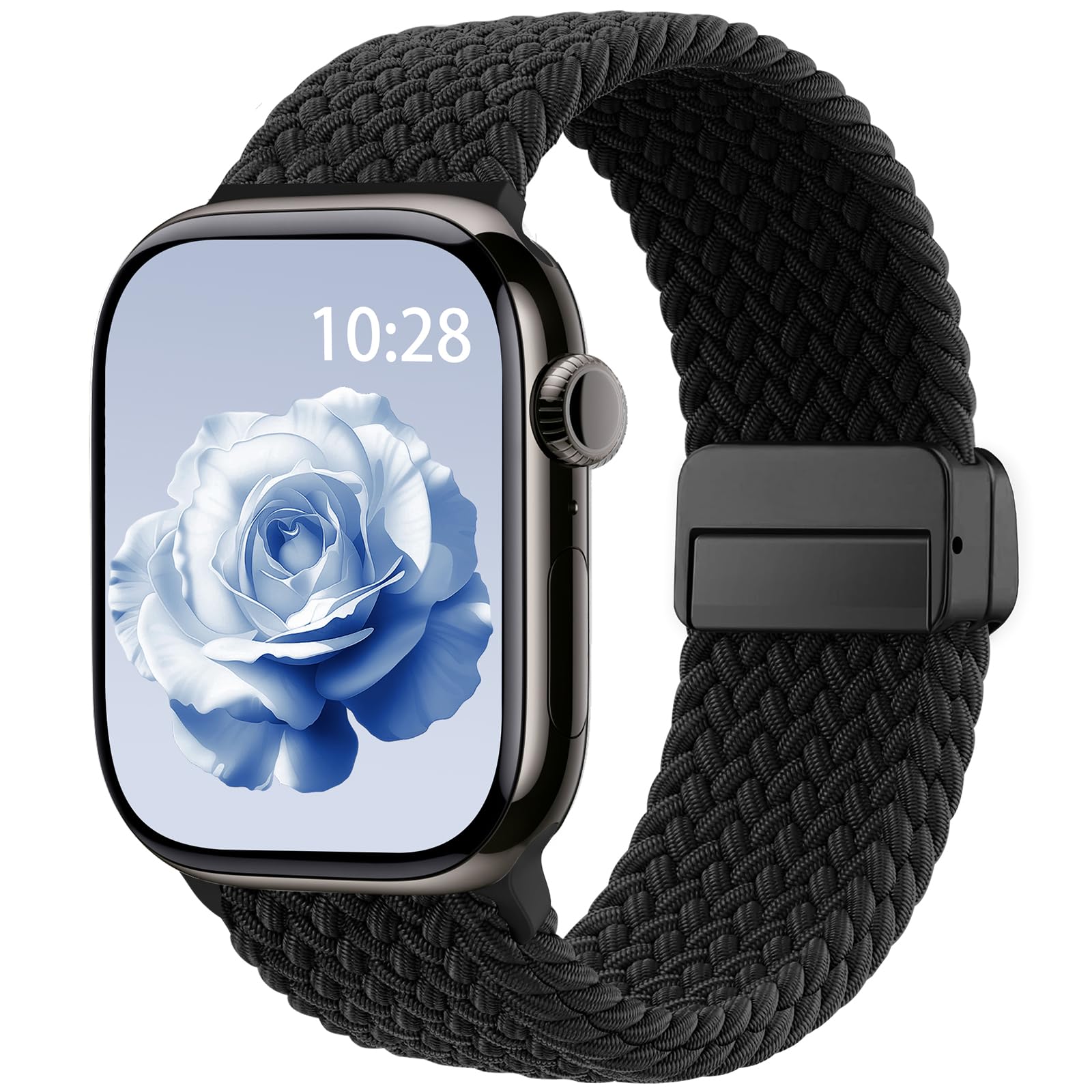 Braided Stretchy Magnetic Sport Band for Apple Watch Bands for Women Men | Soft 