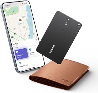 UGREEN FineTrack Slim Wallet Tracker Card (iOS Only) | Bluetooth Tracker Card, Work with Apple Find My Rechargeable Tracker[Apple MFi Certified]