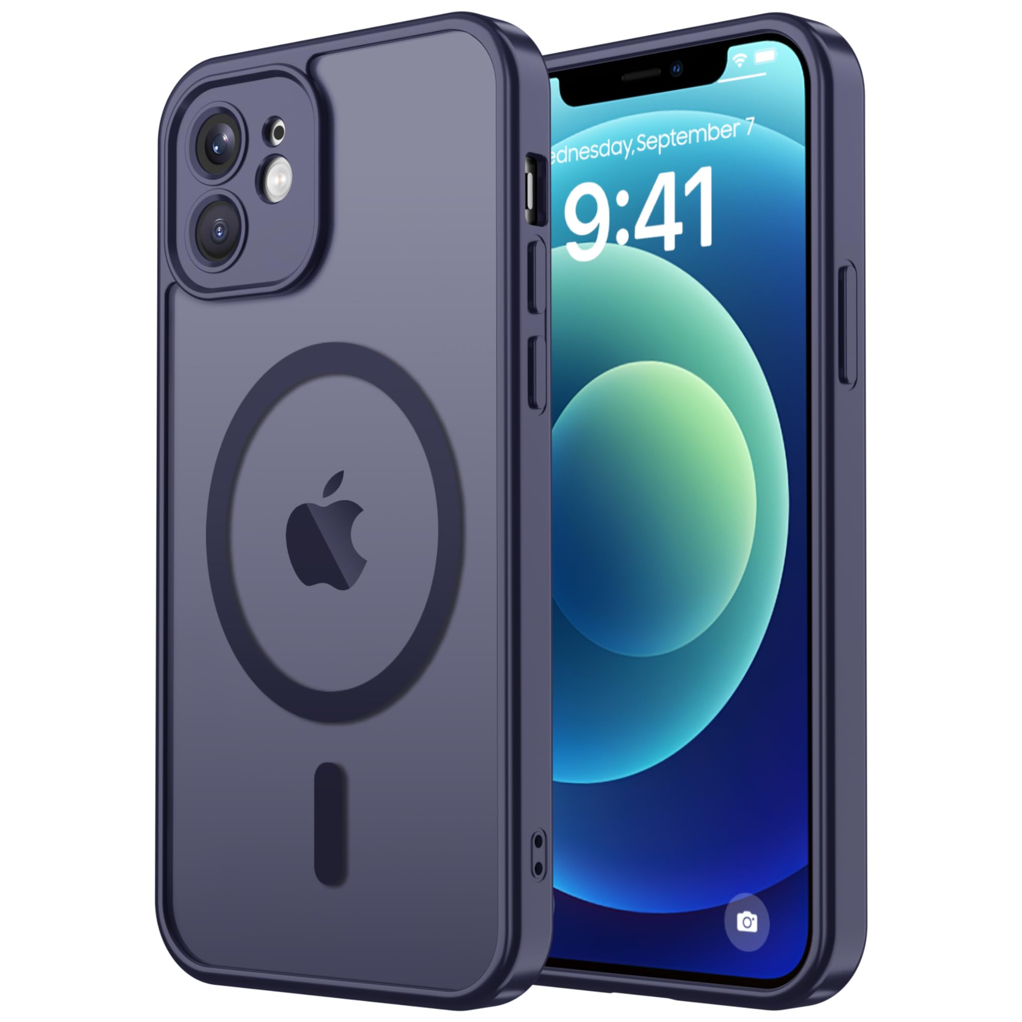 for iPhone 12 Case[Compatible with MagSafe][Camera Protection][Military Grade Dr