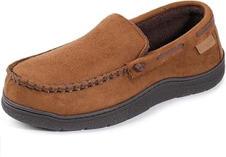 Zigzagger Men's Moccasin Slippers House Shoes Indoor Outdoor